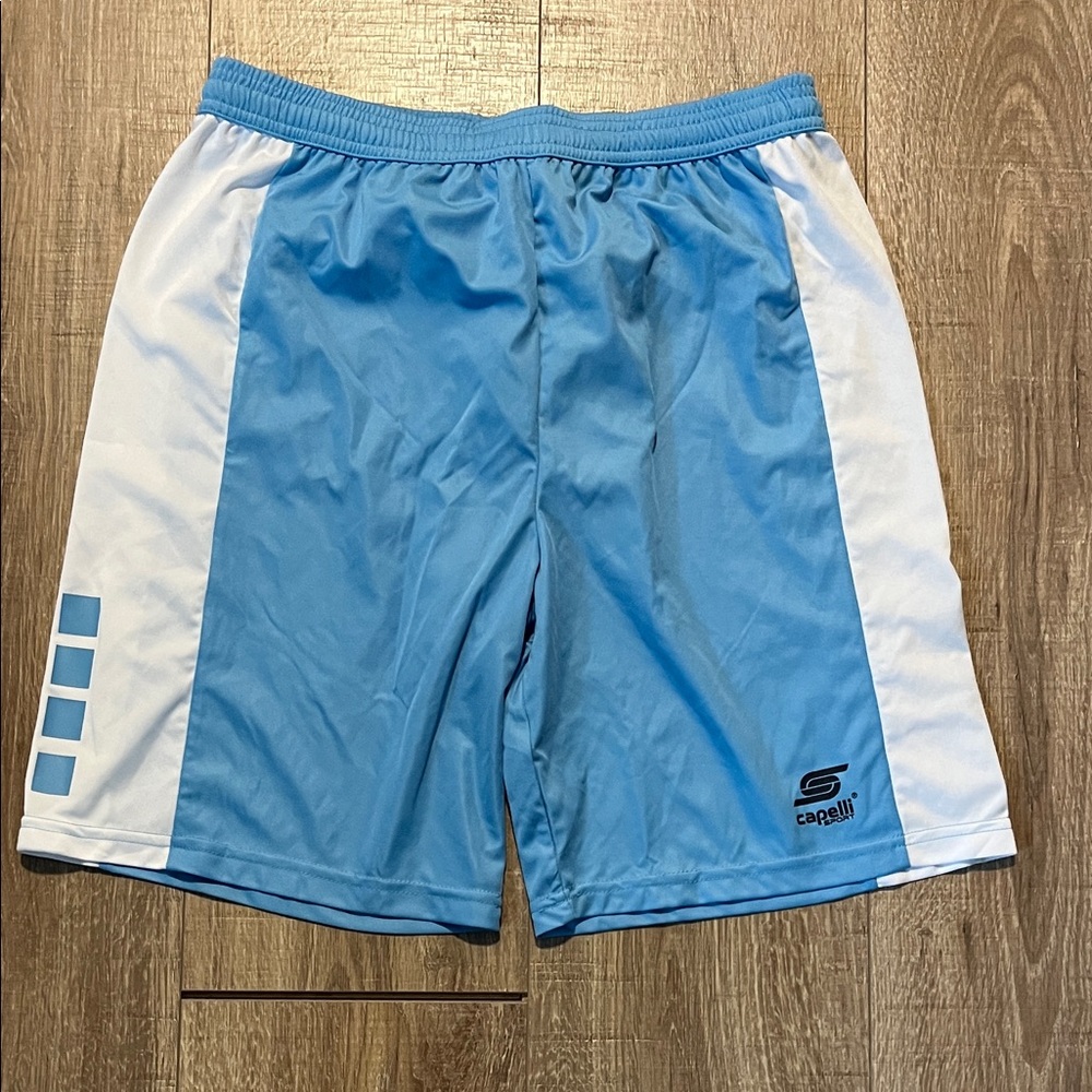 Kid’s Capelli of New York Light Blue and White Athletic Shorts Size XL (18/20)